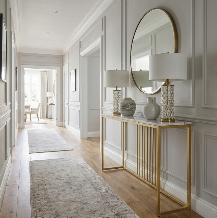 Interior Ave - Aurelia Hallway Console Table - Gold - 100cm