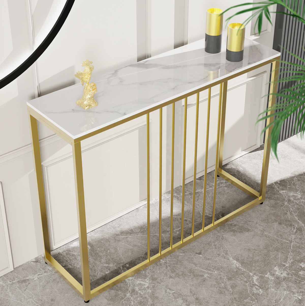 Interior Ave - Aurelia Hallway Console Table - Gold - 100cm