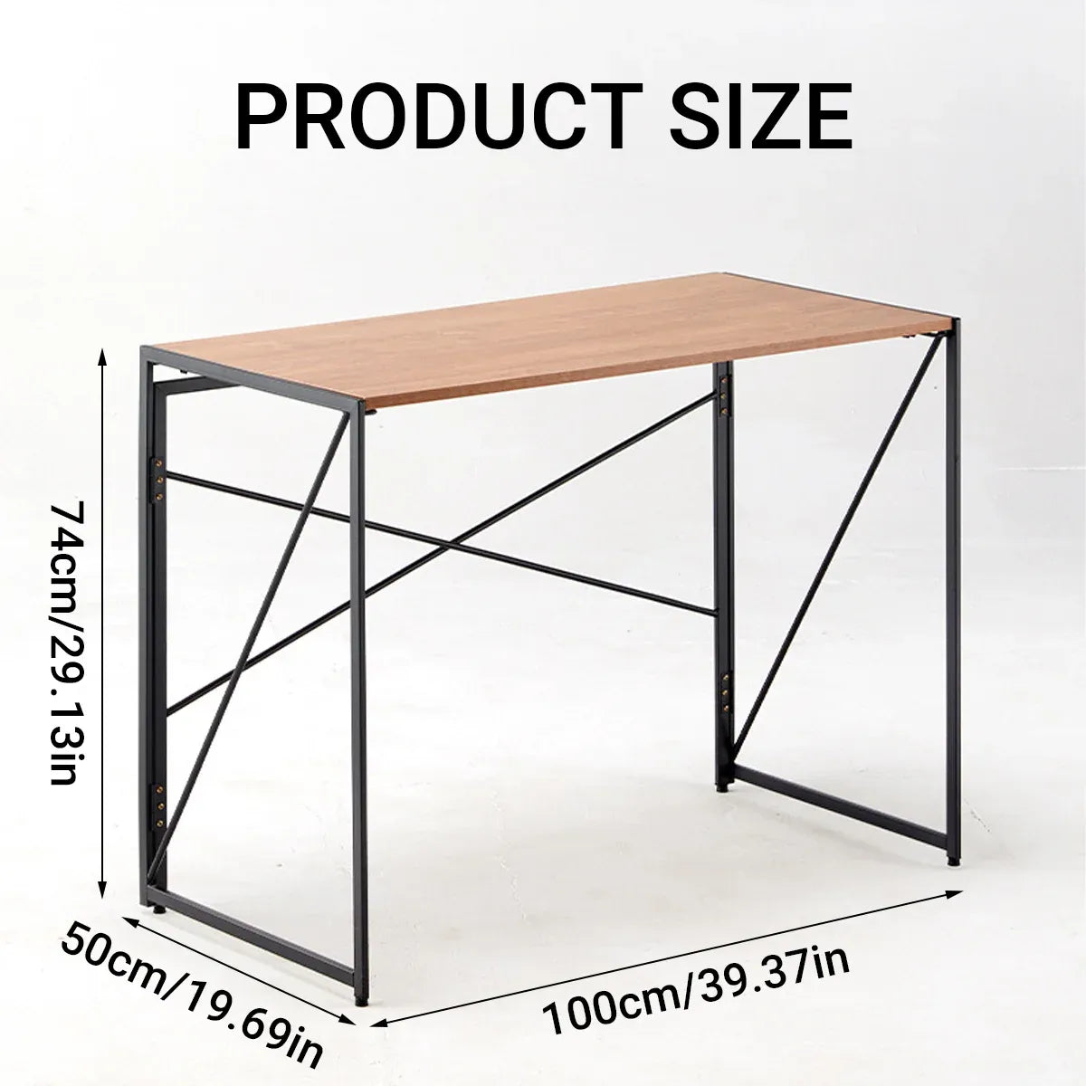 Foldable Computer Desk Portable Stable Space Saving Non-Slip Feet
